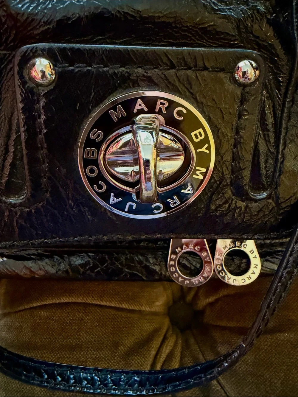 Marc By Marc Jacobs never used Black Patent Leather Tote Satchel